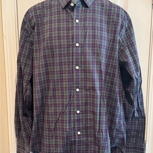 Men's J Crew Flex Wrinkle Free Plaid Button-Up Shirt XL Slim